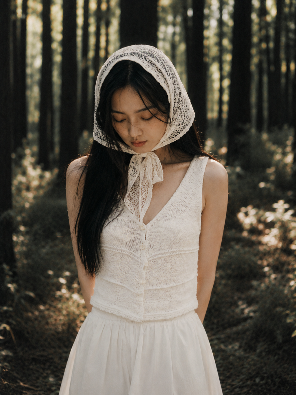 Tao‘s Soft Knit Button-Front Tank in Ivory