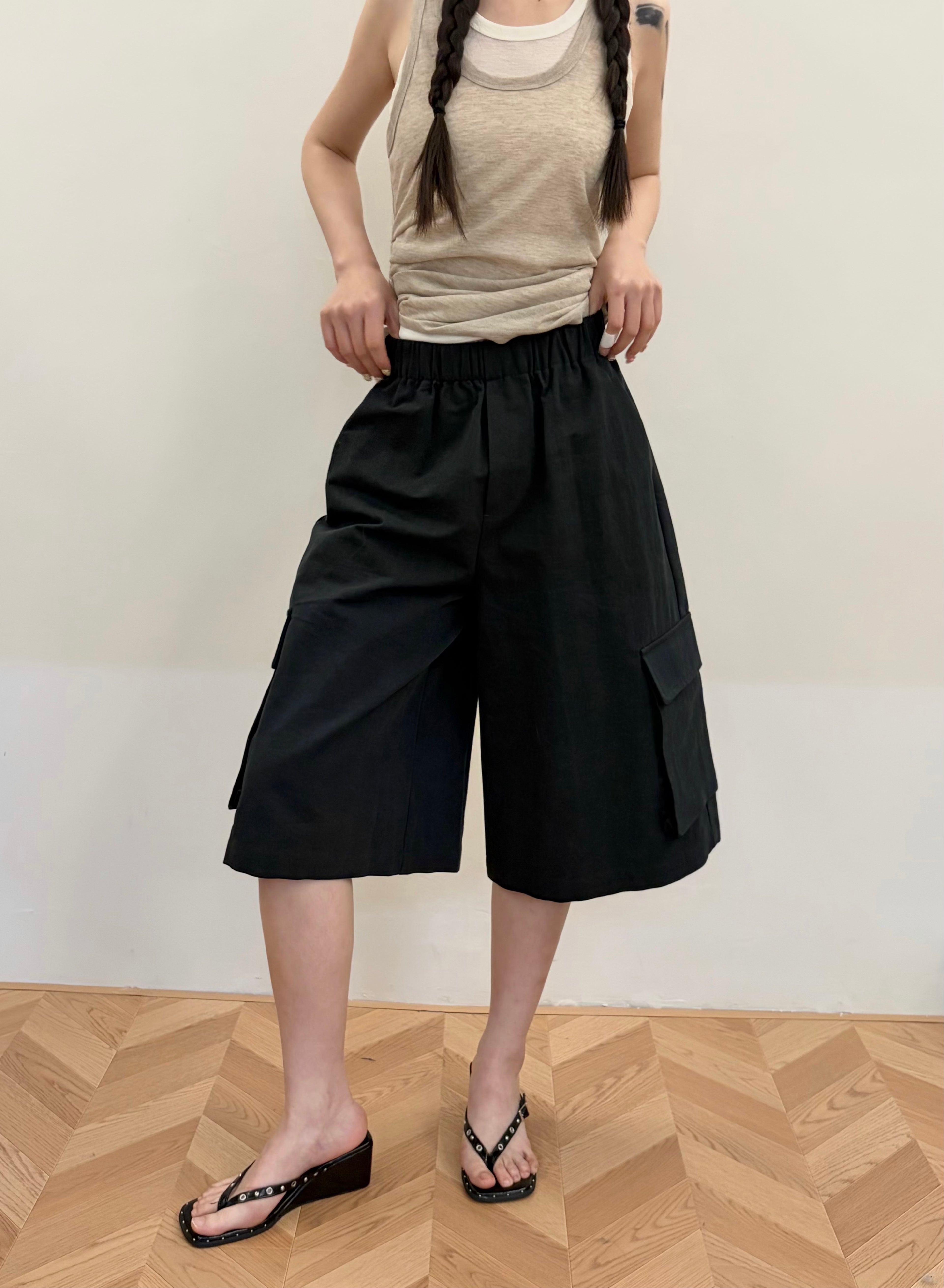 Tao‘s-Comfort Wide-Leg Culotte Pants | Relaxed Skirt-Pants- Two colors